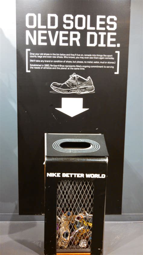 nike shoe recycling drop off.